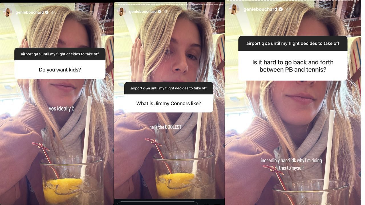 Bouchard's Instagram story